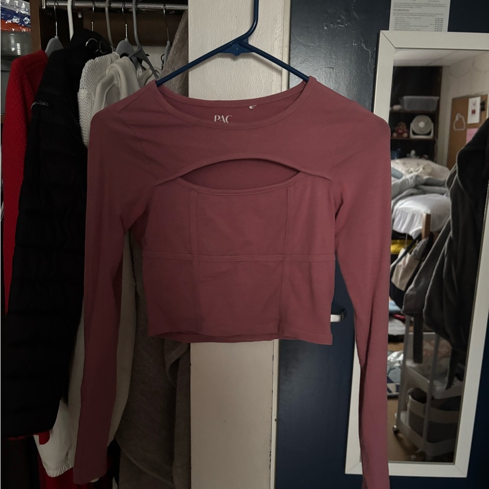 Women's Pink Long Sleeve Top